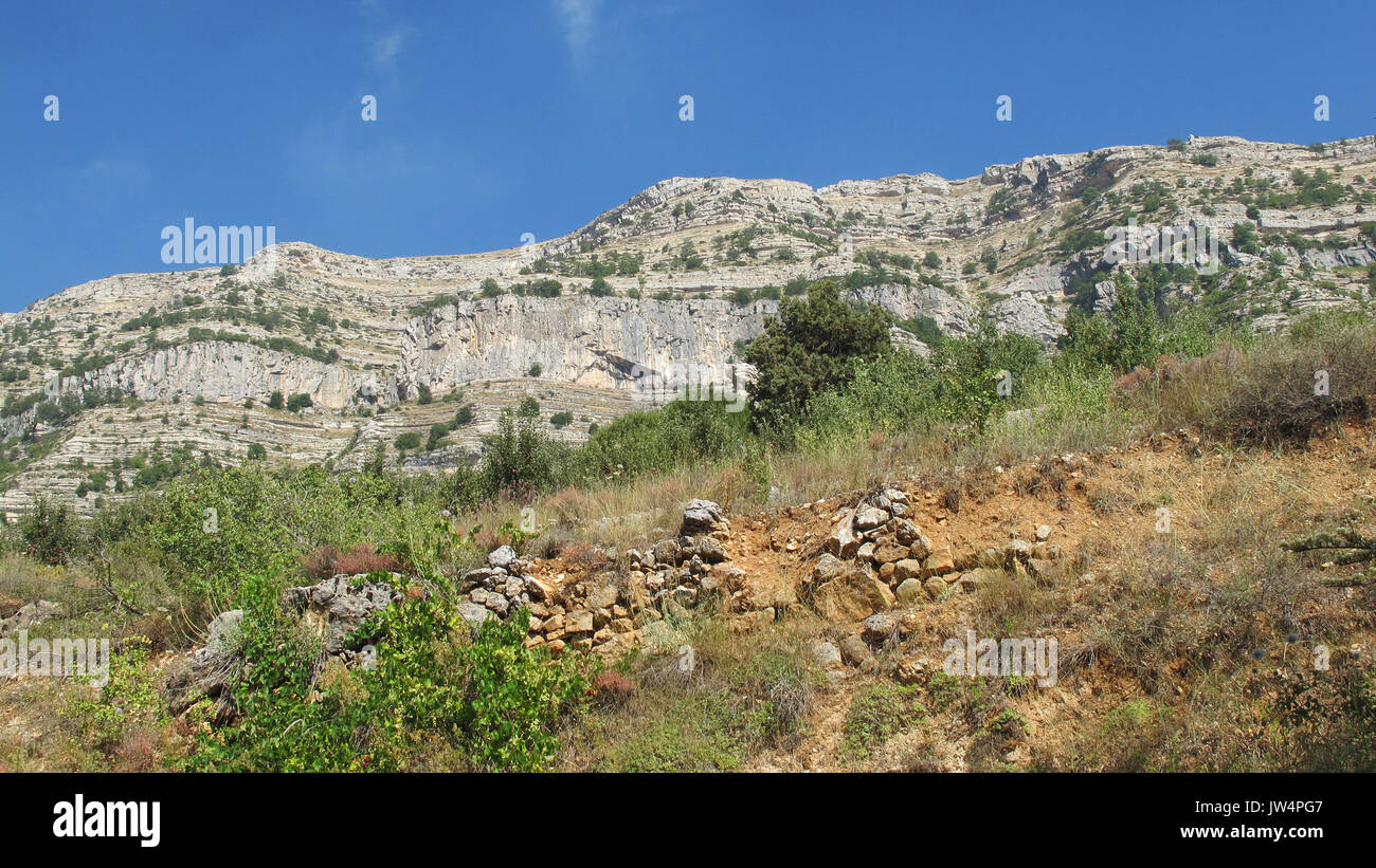 Tannourine Berge Stockfoto