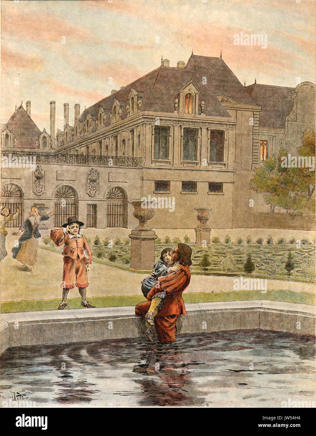 Maurice Leloir Le Roy Soleil Le Bassin du Palais Royal Stockfoto