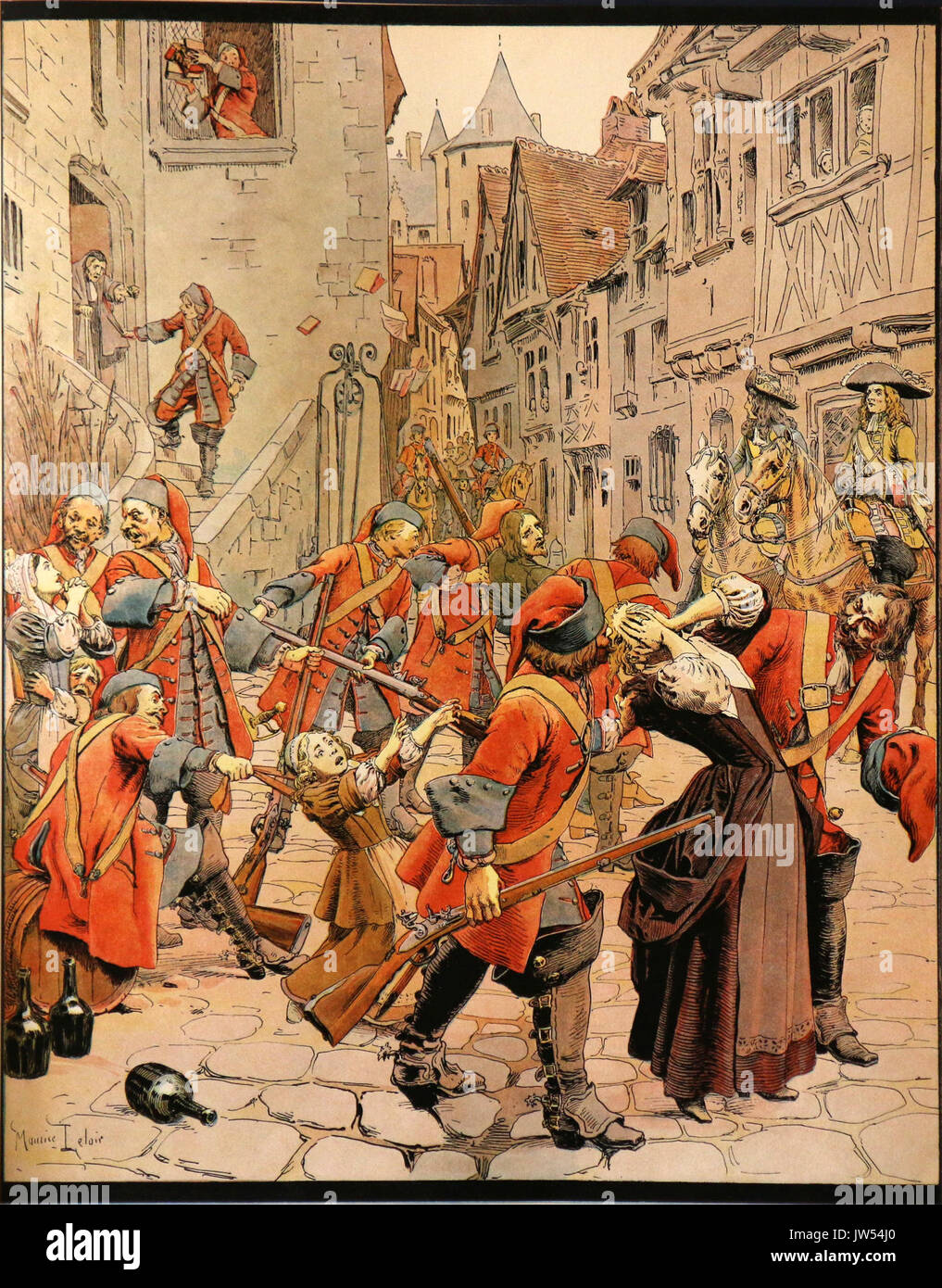 Maurice Leloir Le Roy Soleil Les dragonades Stockfoto