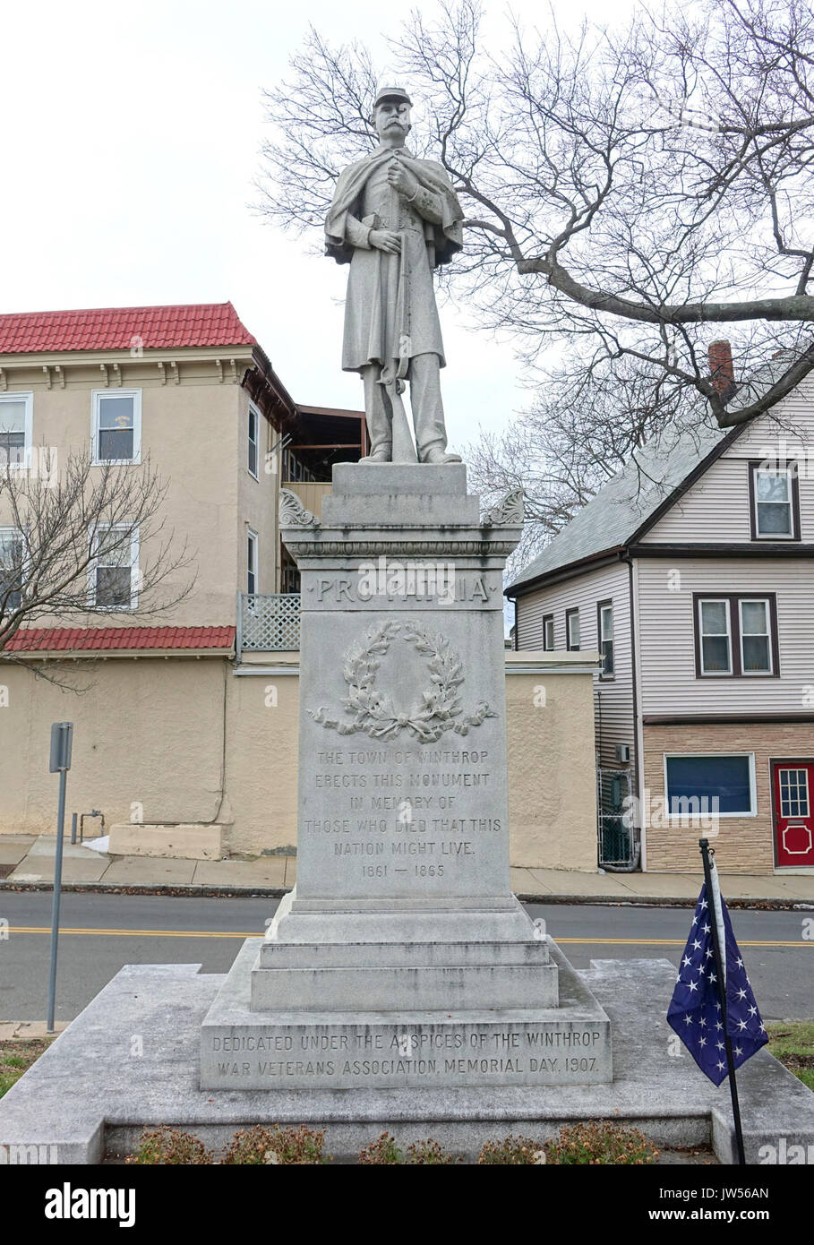 Bürgerkrieg Denkmal Winthrop, Massachusetts DSC 04345 Stockfoto