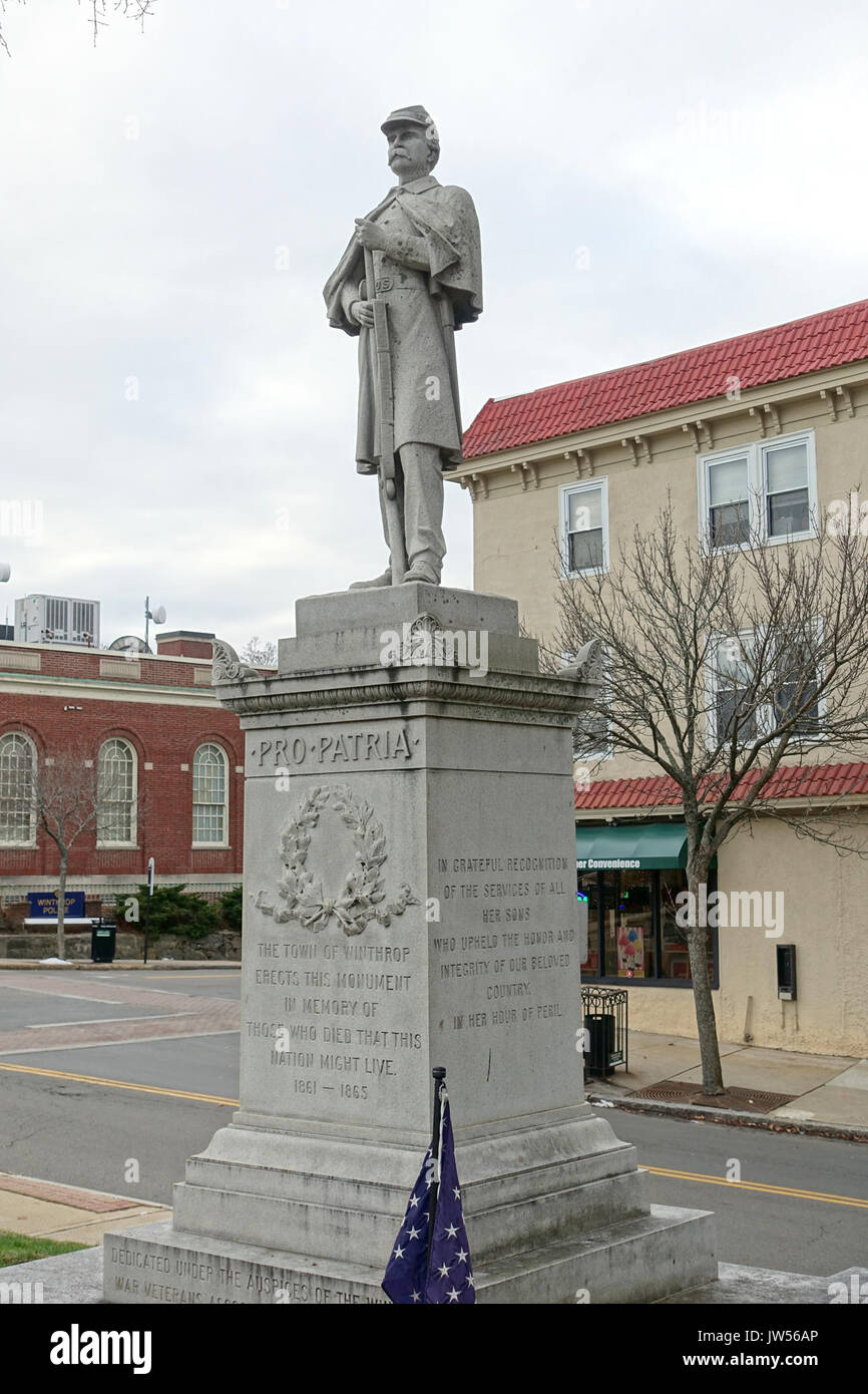 Bürgerkrieg Denkmal Winthrop, Massachusetts DSC 04348 Stockfoto