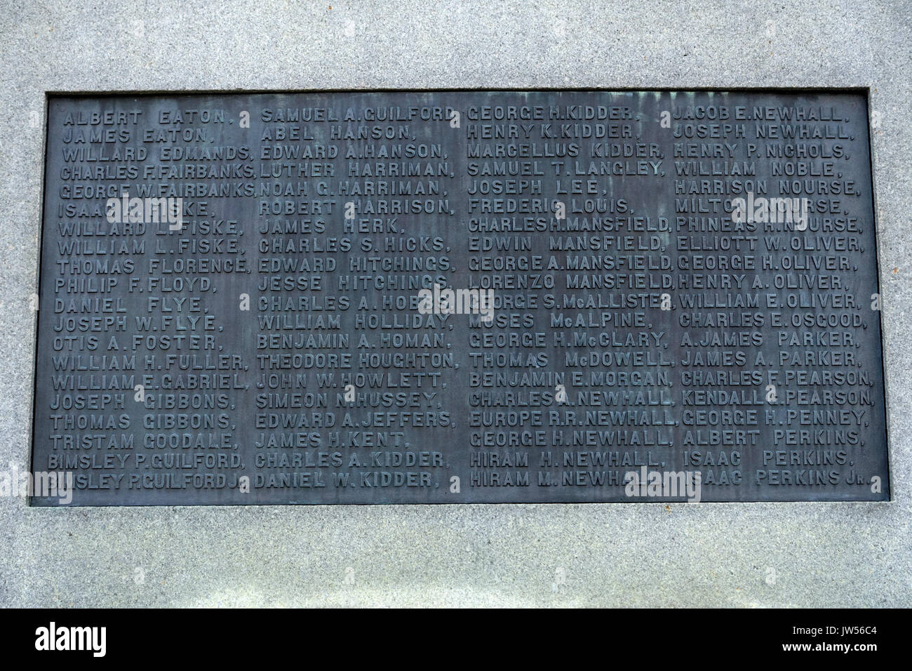 Bürgerkrieg Gedenktafel Saugus, Massachusetts DSC 04541 Stockfoto