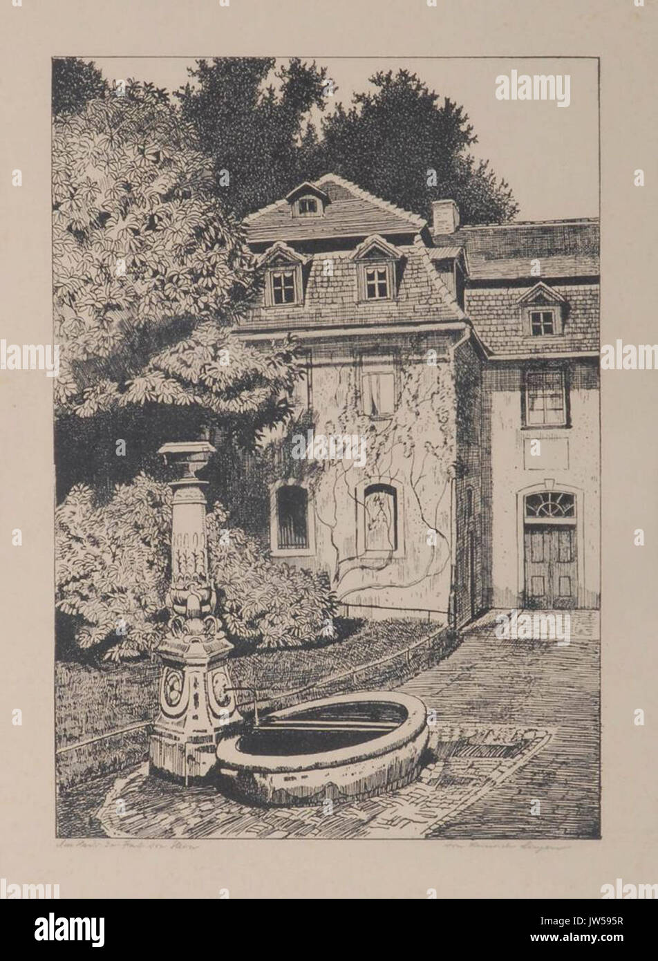 Heinrich Linzen Bin im Haus der Frau von Stein Stockfoto