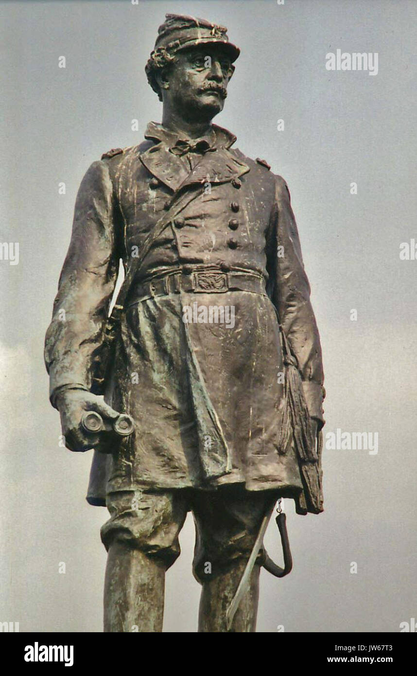 Statue von Gen Doubleday bei Gettysburg Stockfoto