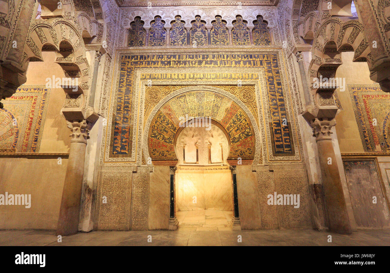 Die Moschee-Kathedrale von Córdoba ist das wichtigste Denkmal der Alle westlichen islamischen Welt. Stockfoto