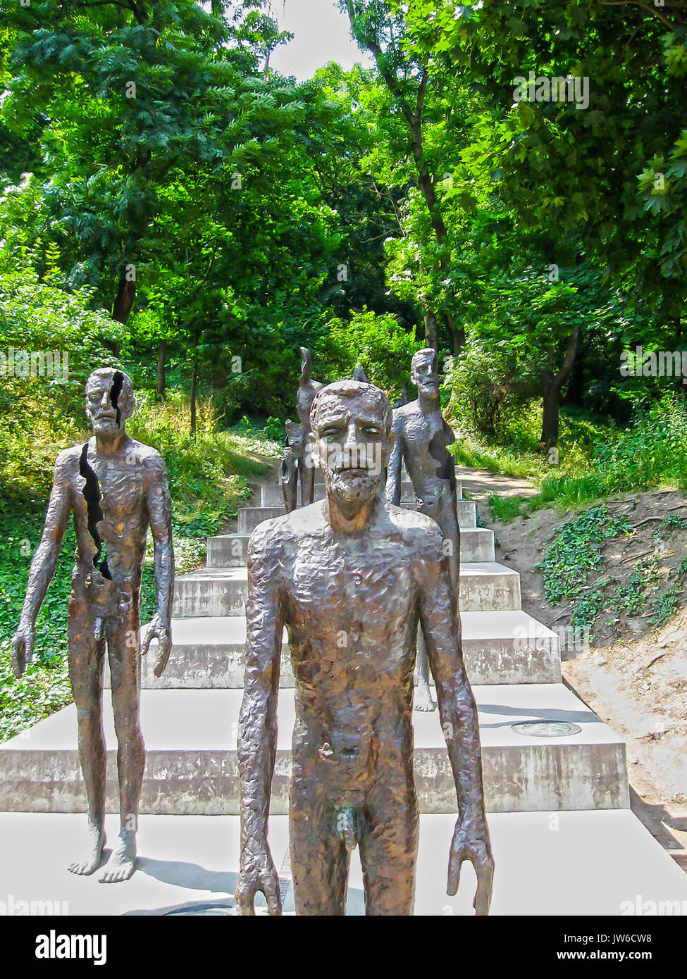 Prag, Tschechische Republik - 26. Juni 2010: Denkmal für die Opfer des Kommunismus. Eine Reihe Statuen in den im Speicher der kommunistischen Herrschaft in der Periode 1948-1989. Stockfoto