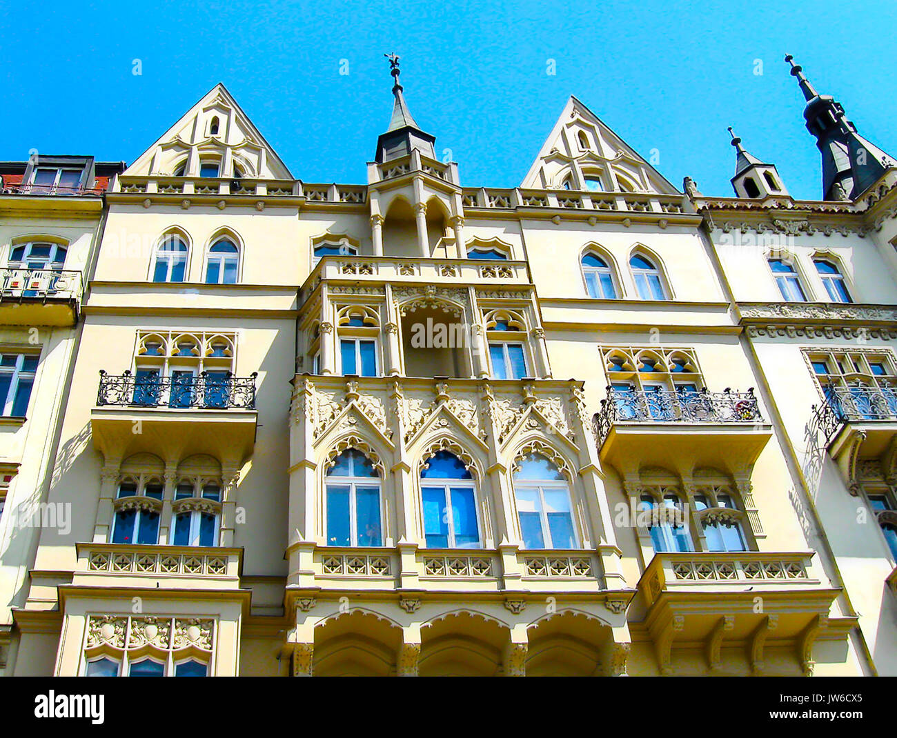 Prag, Tschechische Republik - 27. Juni 2010: Das alte Haus an der Stadt Stockfoto