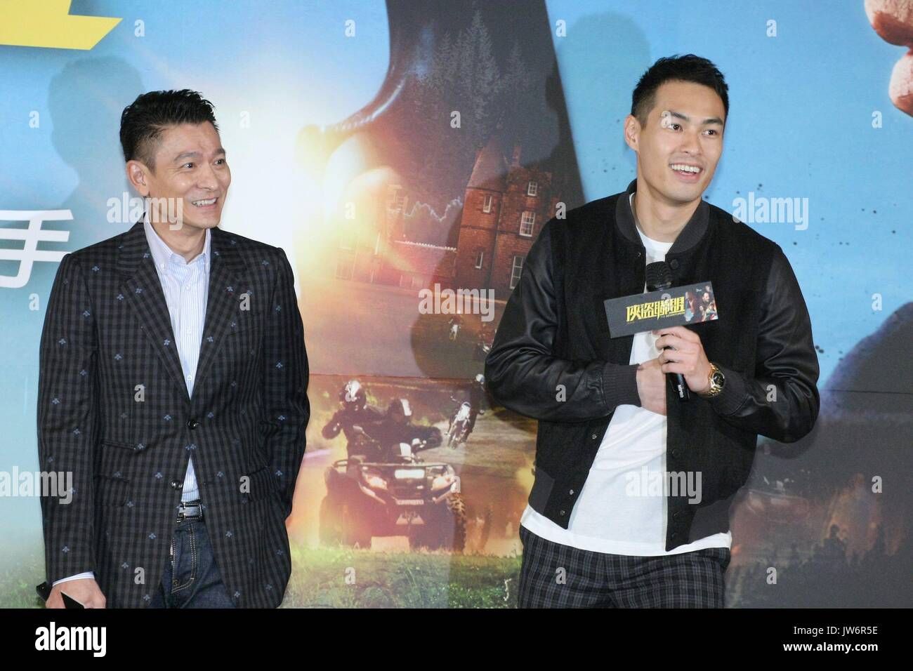 Taipei. 10 Aug, 2017. Andy Lau und Stephen Fung fördern das "Abenteuer" in Taipei, Taiwan, China, die am 10. August 2017. (Foto durch TPG) Credit: TopPhoto/Alamy leben Nachrichten Stockfoto