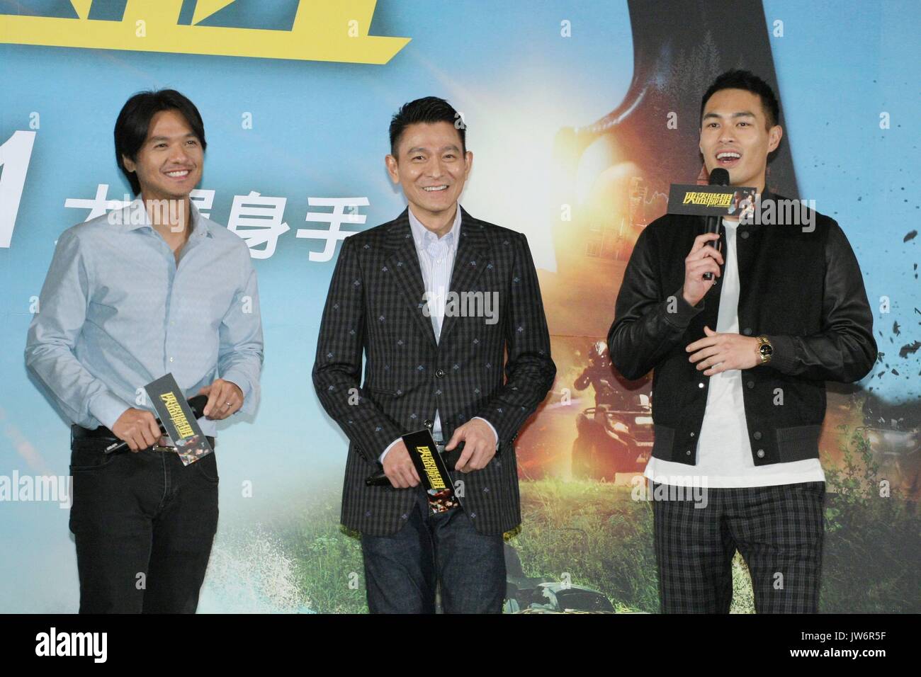 Taipei. 10 Aug, 2017. Stephen Fung und Andy Lau fördern das "Abenteuer" in Taipei, Taiwan, China, die am 10. August 2017. (Foto durch TPG) Credit: TopPhoto/Alamy leben Nachrichten Stockfoto