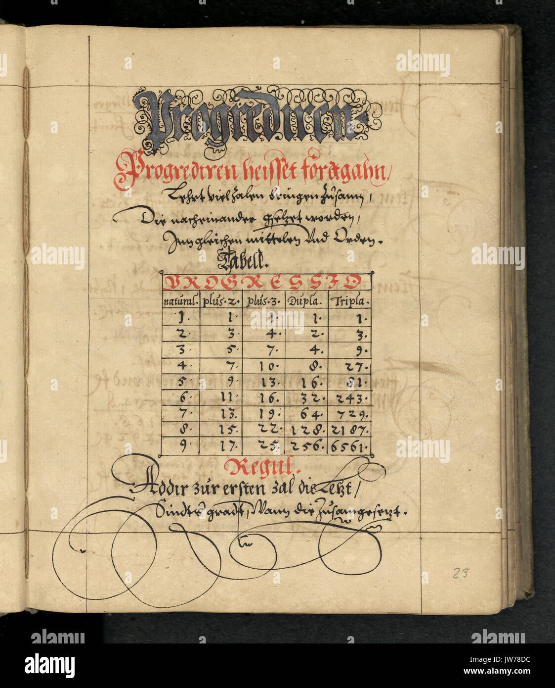 Rechenbuch Reinhard046 Stockfoto