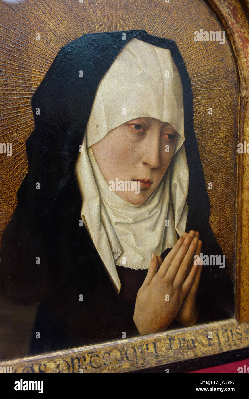 "Mater Dolorosa" von Dirk Bouts (Anhänger), 1450 1500, Öl auf Leinwand National Museum der westlichen Kunst, Tokyo DSC 08077 Stockfoto