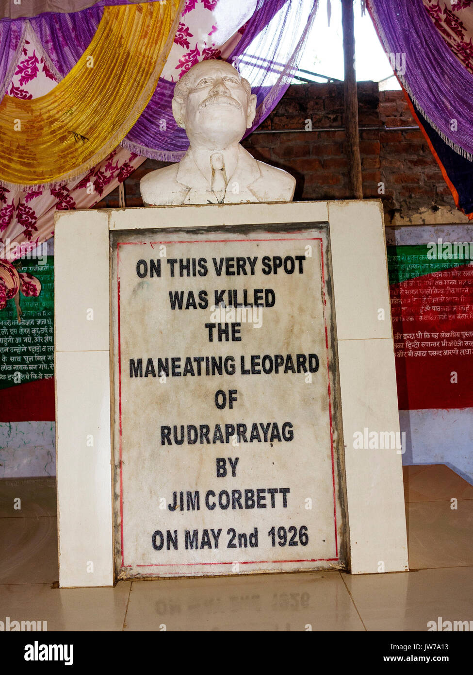 Die Stelle, wo Jim Corbett die fleischfressenden Leopard von Rudraprayag, Uttarakhand, Indien geschossen Stockfoto