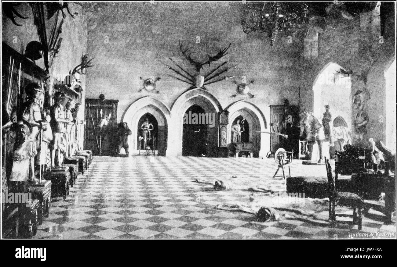 Die große Halle, Warwick Castle Stockfoto