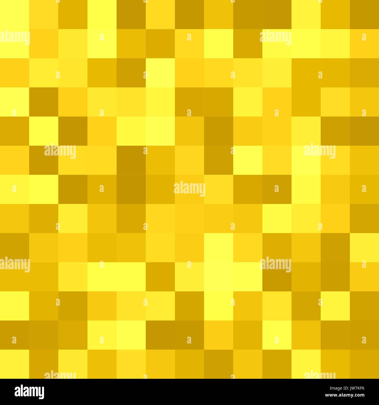 Geometrische quadratische Fliesen- Hintergrund - Vector Graphic Design von Plätzen in Goldtönen Stock Vektor