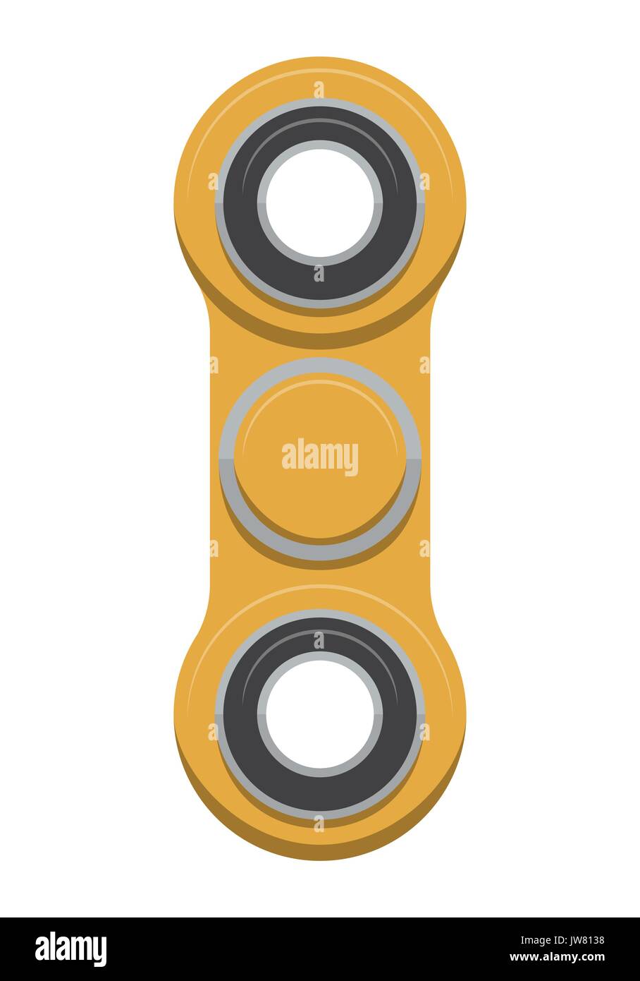 Spinner. Neue populäre Anti-Stress-Spielzeug. Vector Illustration. Stock Vektor