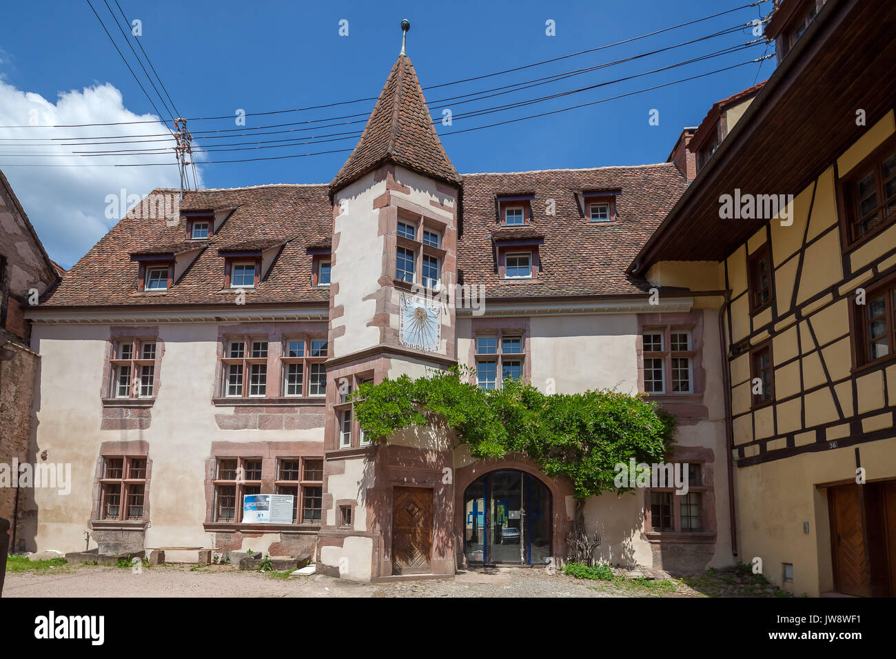 Malerische Dorf Riquewihr im Elsass, Frankreich. Stockfoto