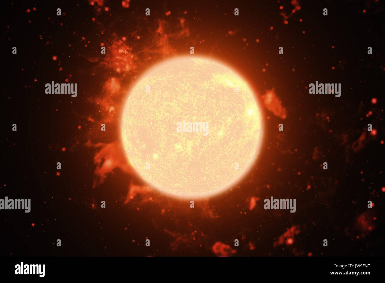 Sonnensystem - Sonne. Es ist der Stern im Zentrum des Sonnensystems. Sonne ist ein G-Typ-Hauptreihenstern und es wird informell als Gelb bezeichnet Stockfoto