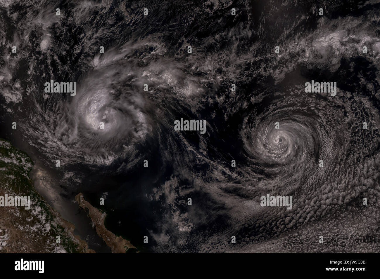 Zyklon über Planeten Erde. Elemente des Bildes sind von der NASA eingerichtet. Stockfoto