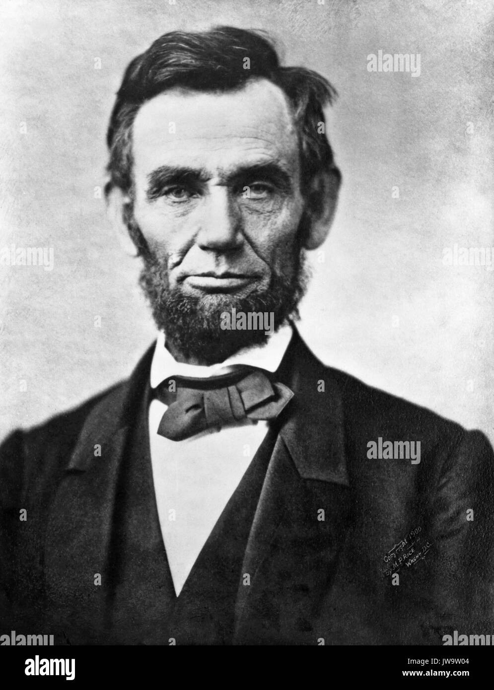 ABRHAM LINCOLN (1809-1865), amerikanischer Präsident von Alexander Gardner am 8. November 1863 fotografiert. Stockfoto