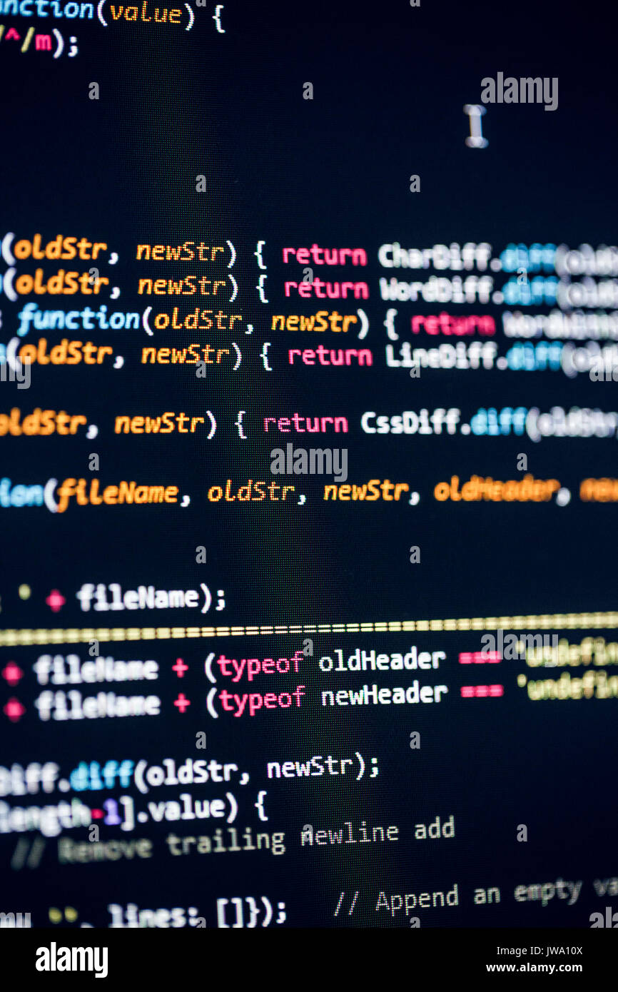 Software-Entwickler-Programmier-code Stockfoto