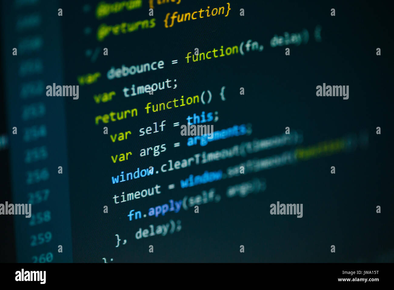 Software Computer Programmier-code Stockfoto