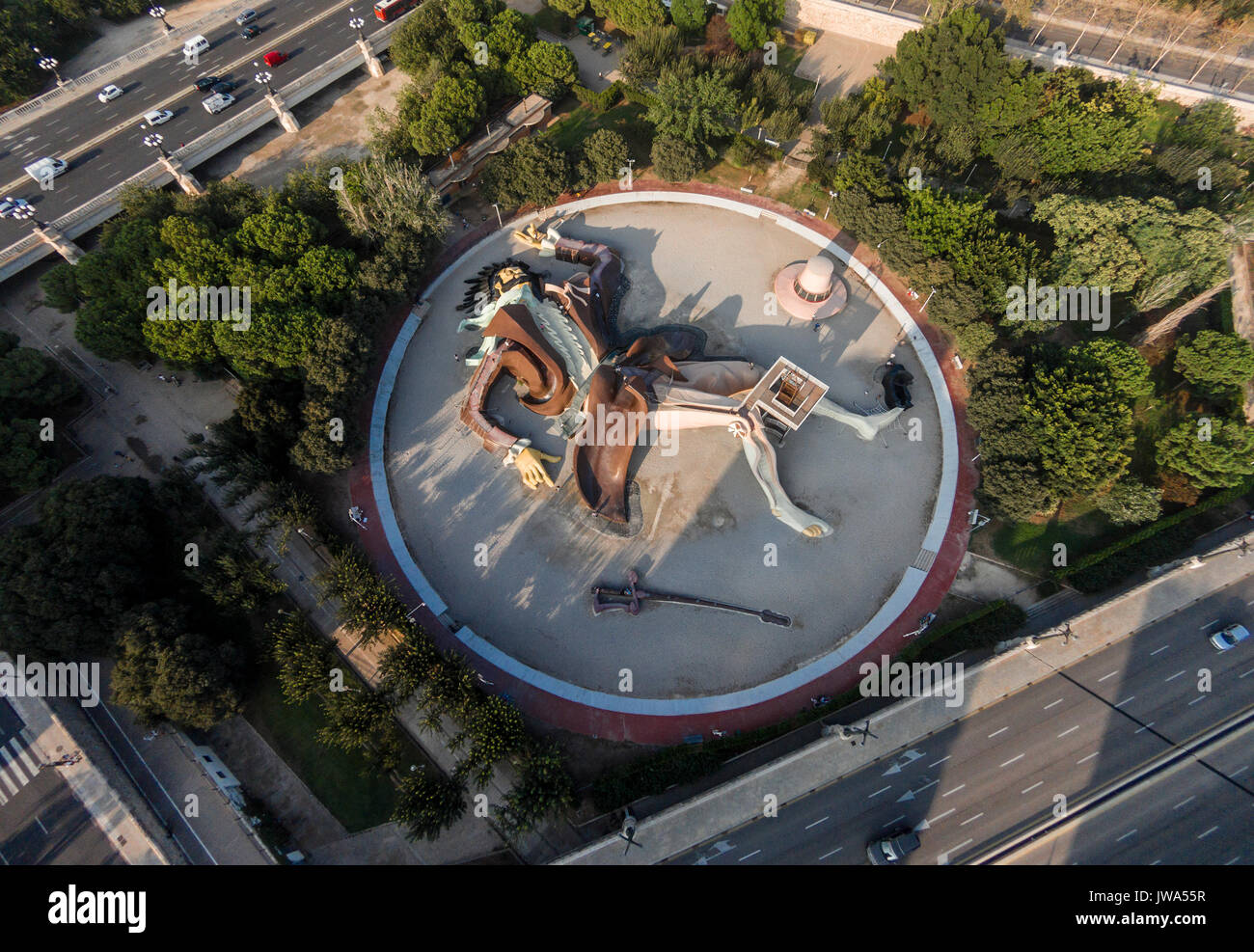 Gulliver Park im Herzen der Turia-gärten, Valencia Stockfoto