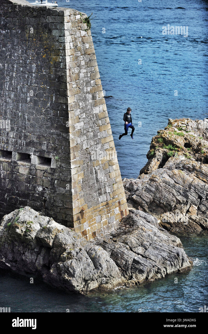 Bild von Paul Slater/PSI-grabsteineffekt auf Plymouth Hoe Stockfoto