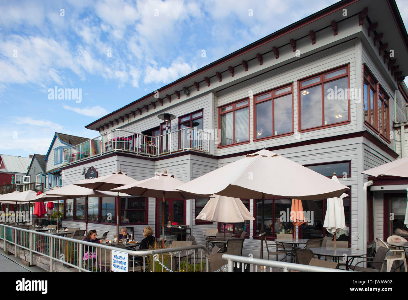 Restaurant La Conner Dorf, Staat Washington, USA, Amerika Stockfoto
