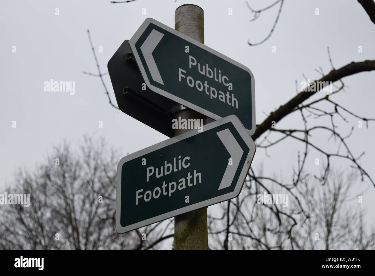 Öffentlichen Fußweg Zeichen Stockfoto