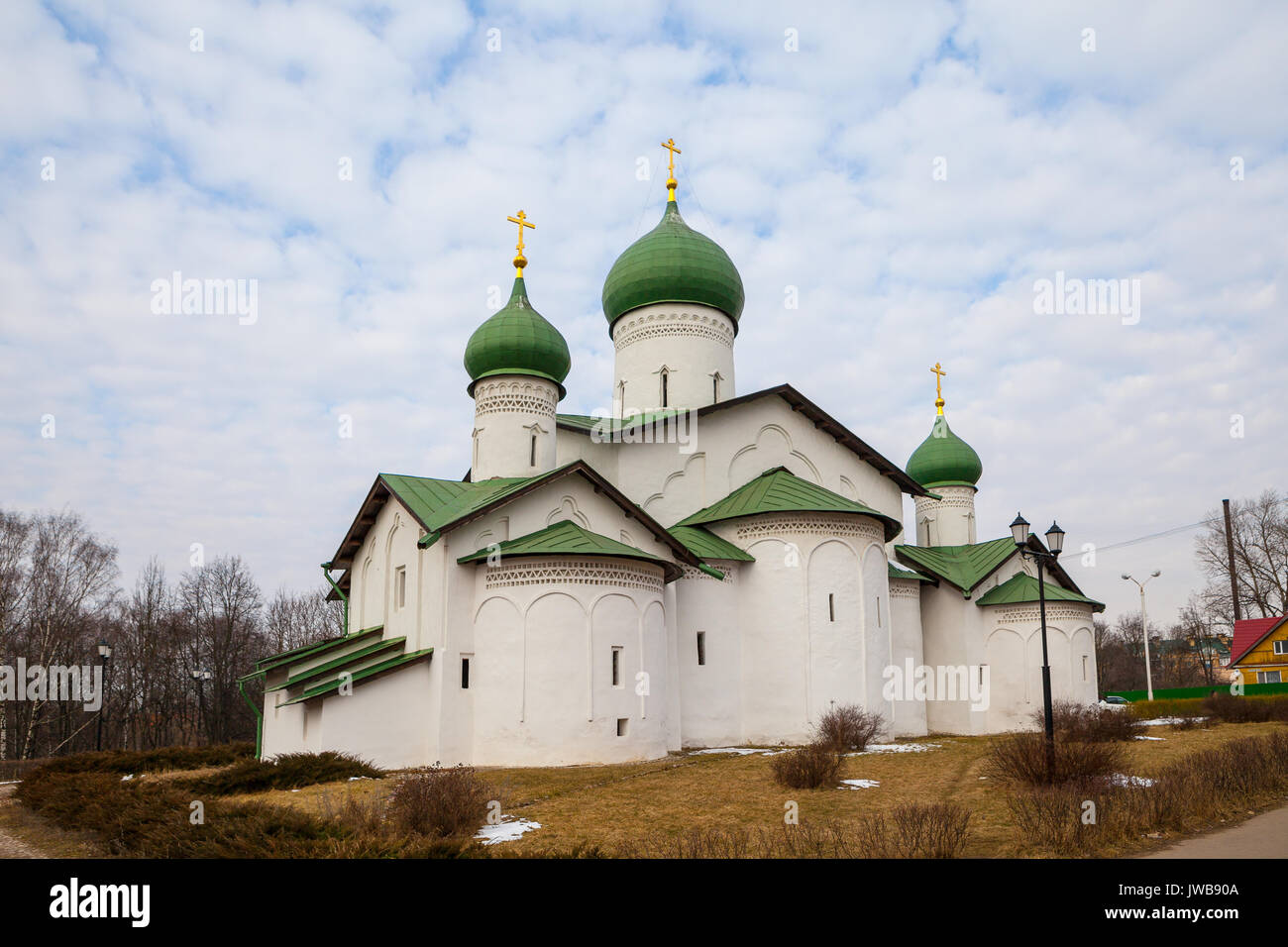 Alte traditionelle orthodoxe Kirche in Pskow, Russland Stockfoto