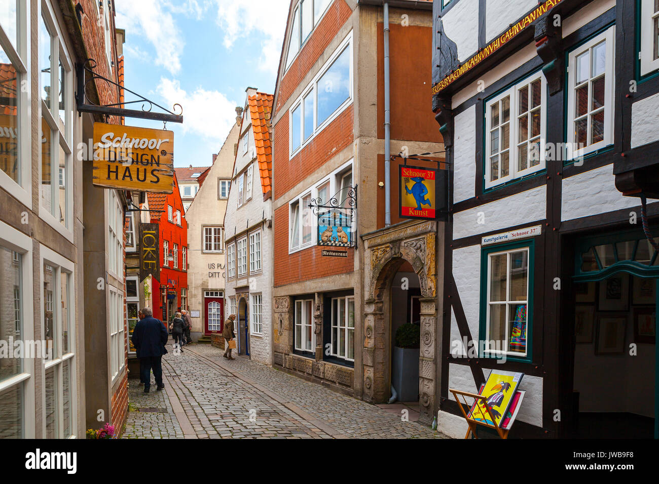 bremen-deutschland-16-april-2016-bunte-h-user-in-historische