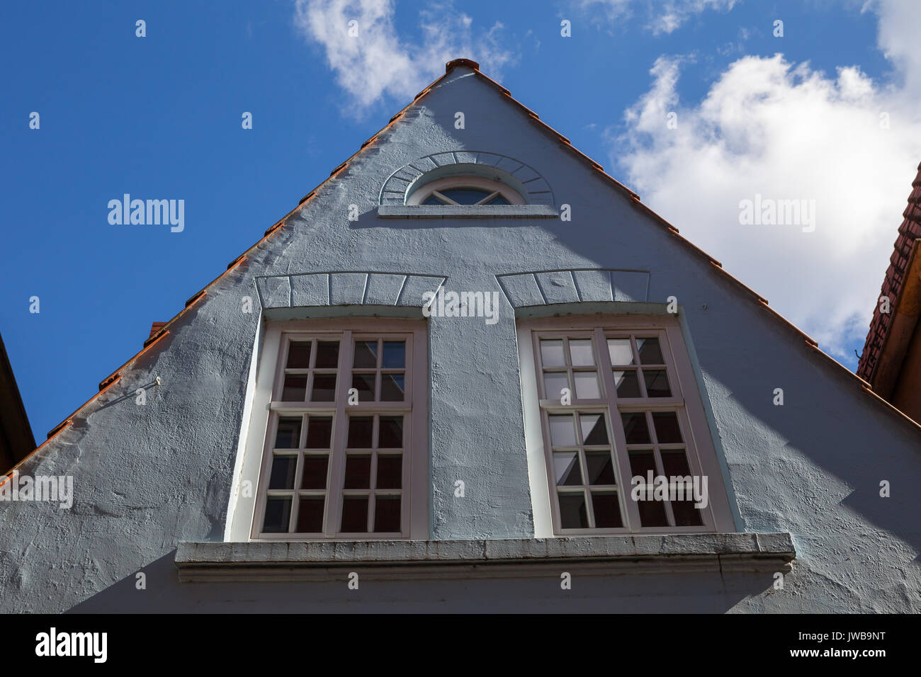 Dach von Symbol altes Haus von Schoor Viertel in Bremen, Deutschland. Klassisch hanseatischen Stil. Stockfoto