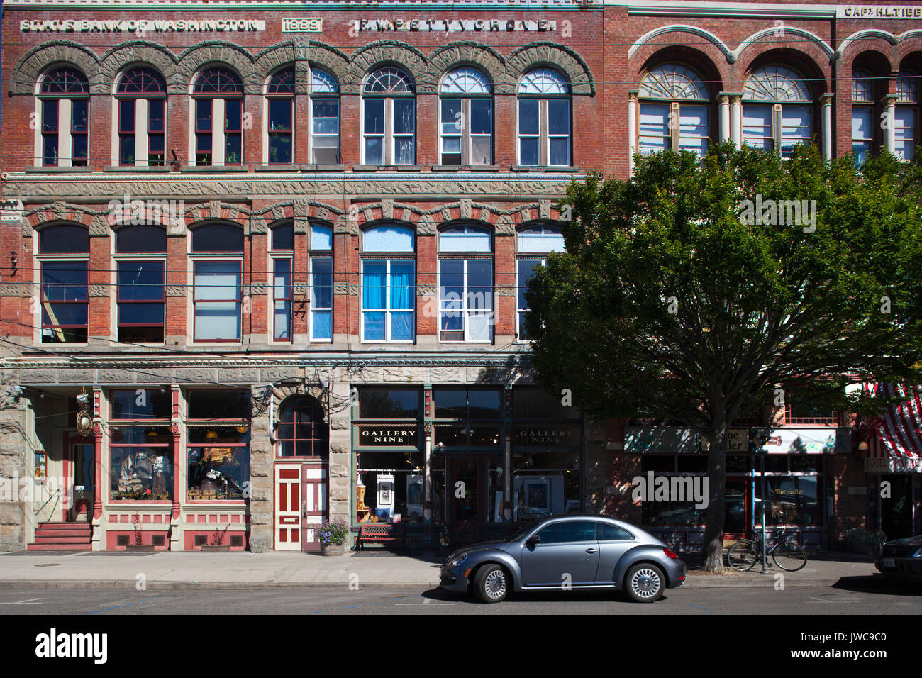 F.W. Pettycrove Gebäude (1889), Water Street, Port Townsend, Washington, USA, Nordamerika Stockfoto