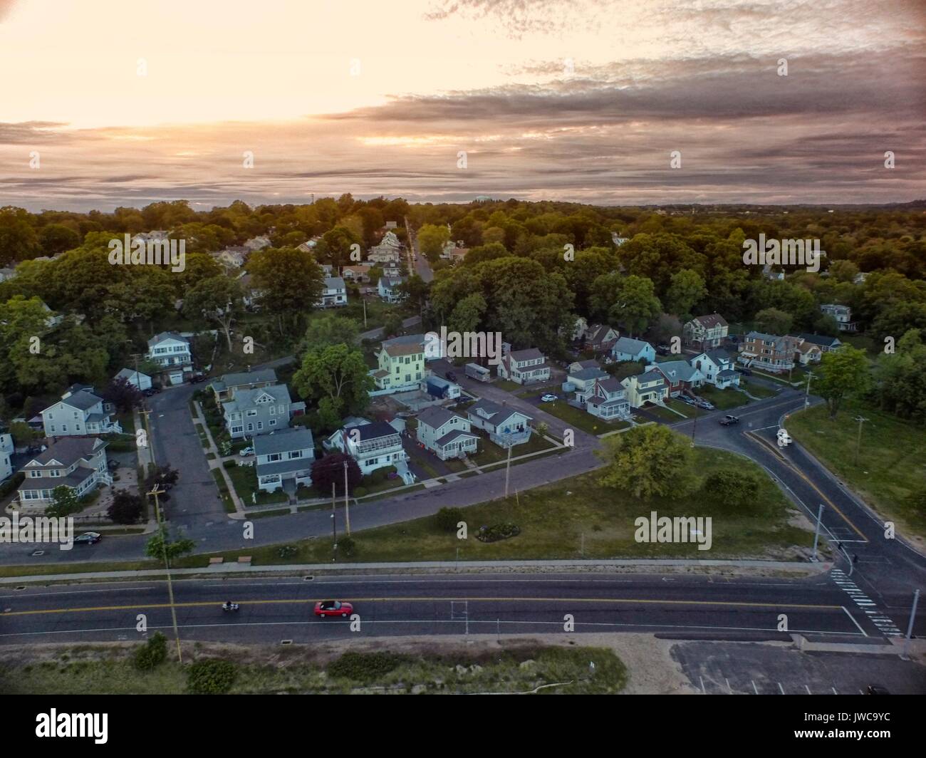 Oceanfront Eigenschaften in West Haven, Connecticut. Stockfoto