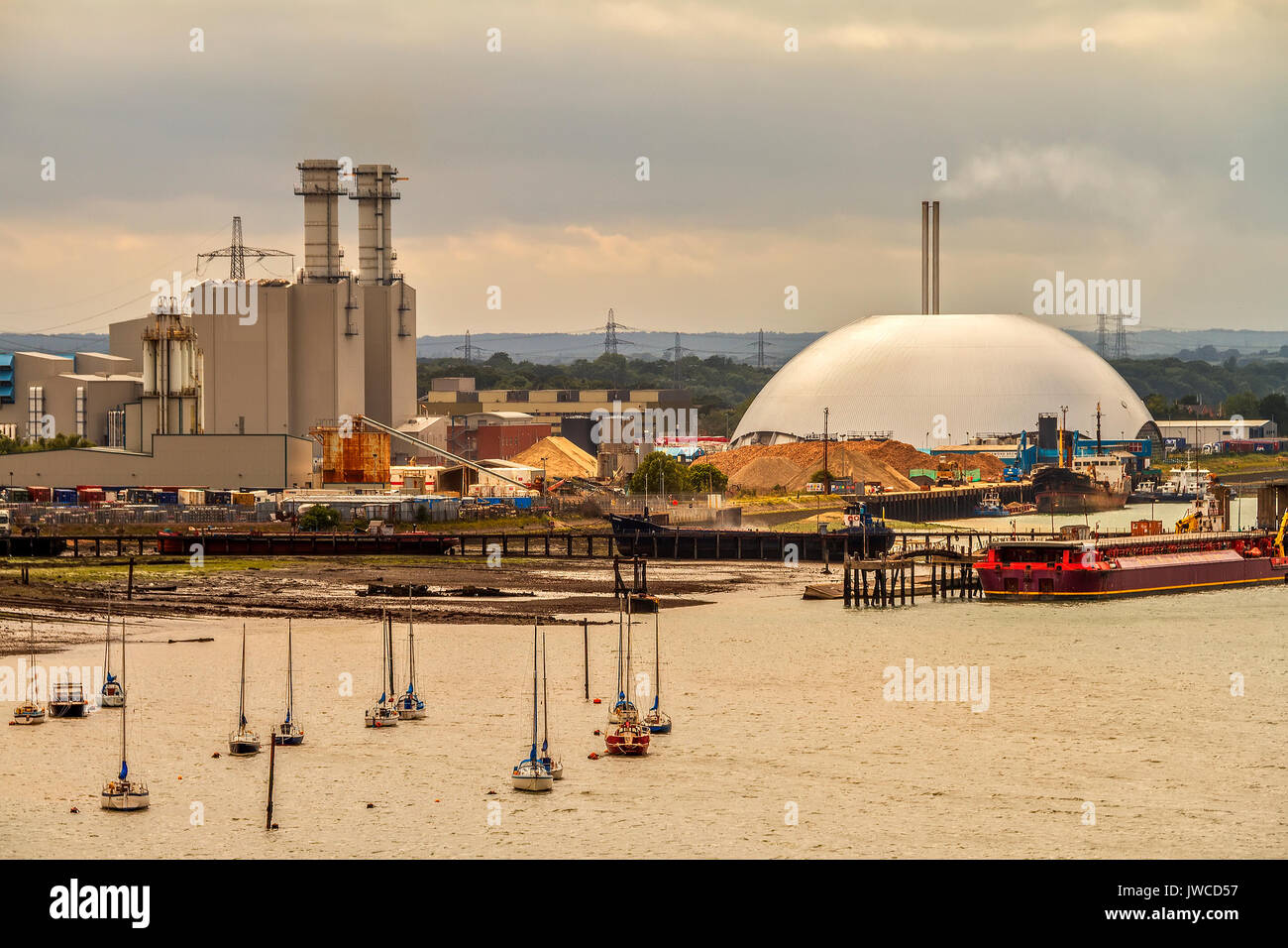 Entsorgung, Energierückgewinnung, Kraftwerk, Southampton, Großbritannien Stockfoto