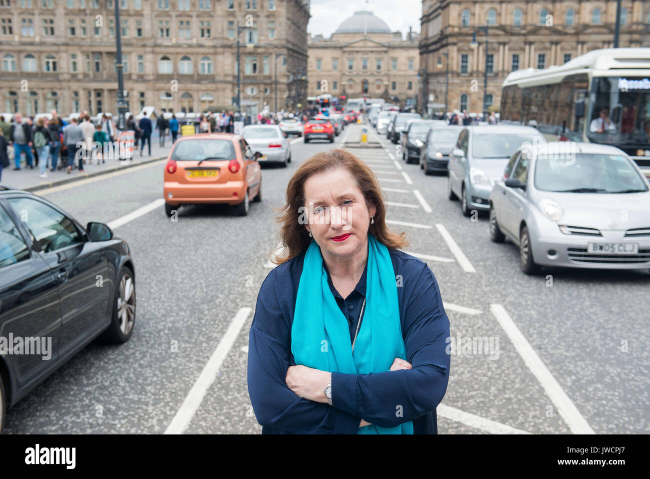 Cllr Lesley Macinnes SNP Stadtrat für Liberton/Gilmerton Verkehr und Umwelt Convener Stockfoto