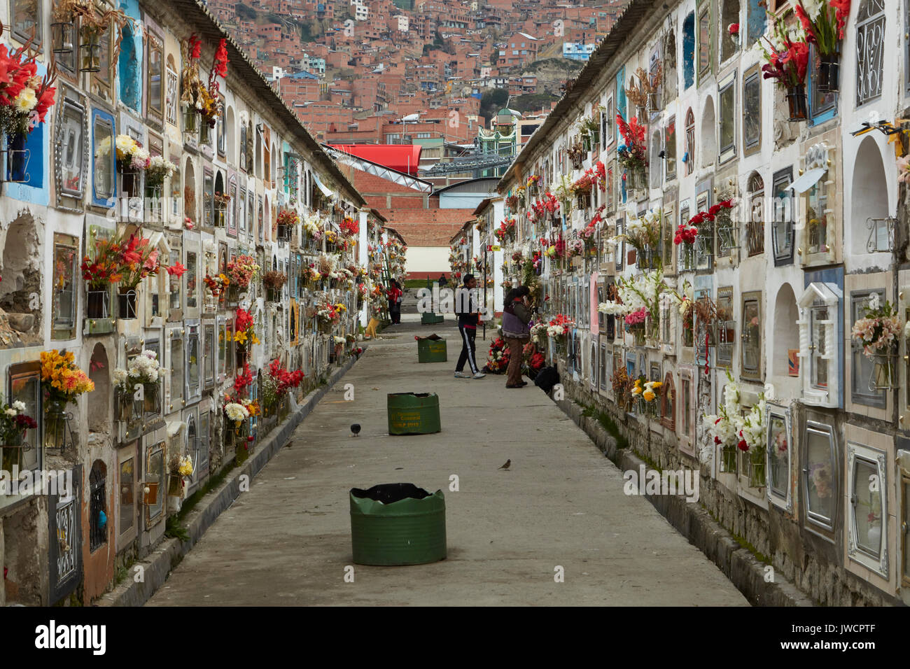 Krypten am Cementerio General, La Paz, Bolivien, Südamerika Stockfoto