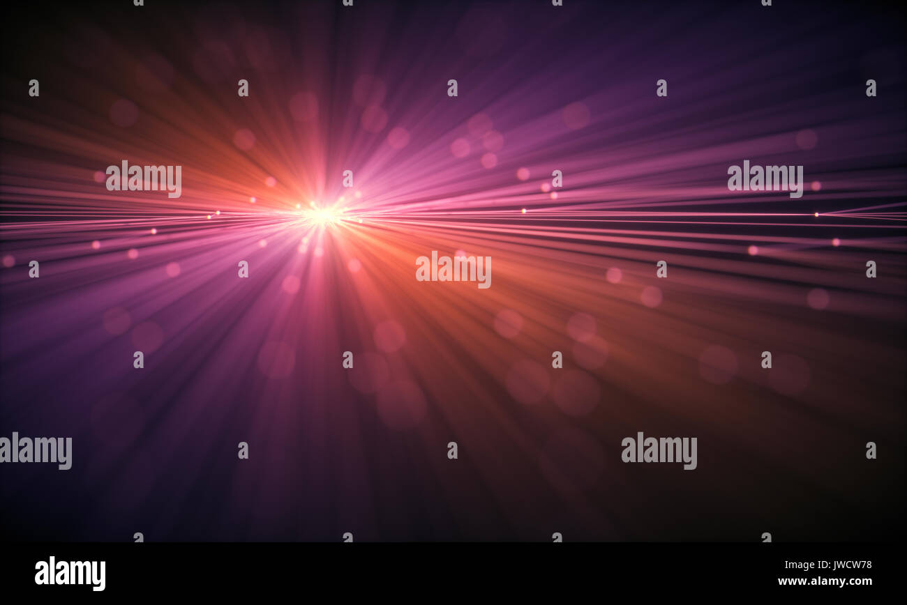 3D-Abbildung: Abstraktes Bild aus Linien und Punkten. Stockfoto
