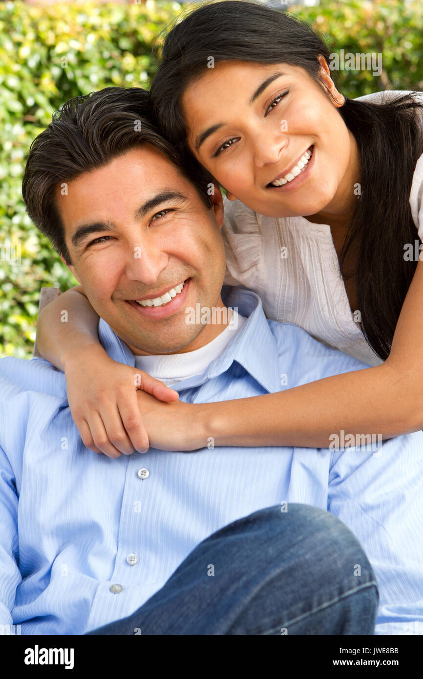 Hispanic Vater und Tochter. Stockfoto