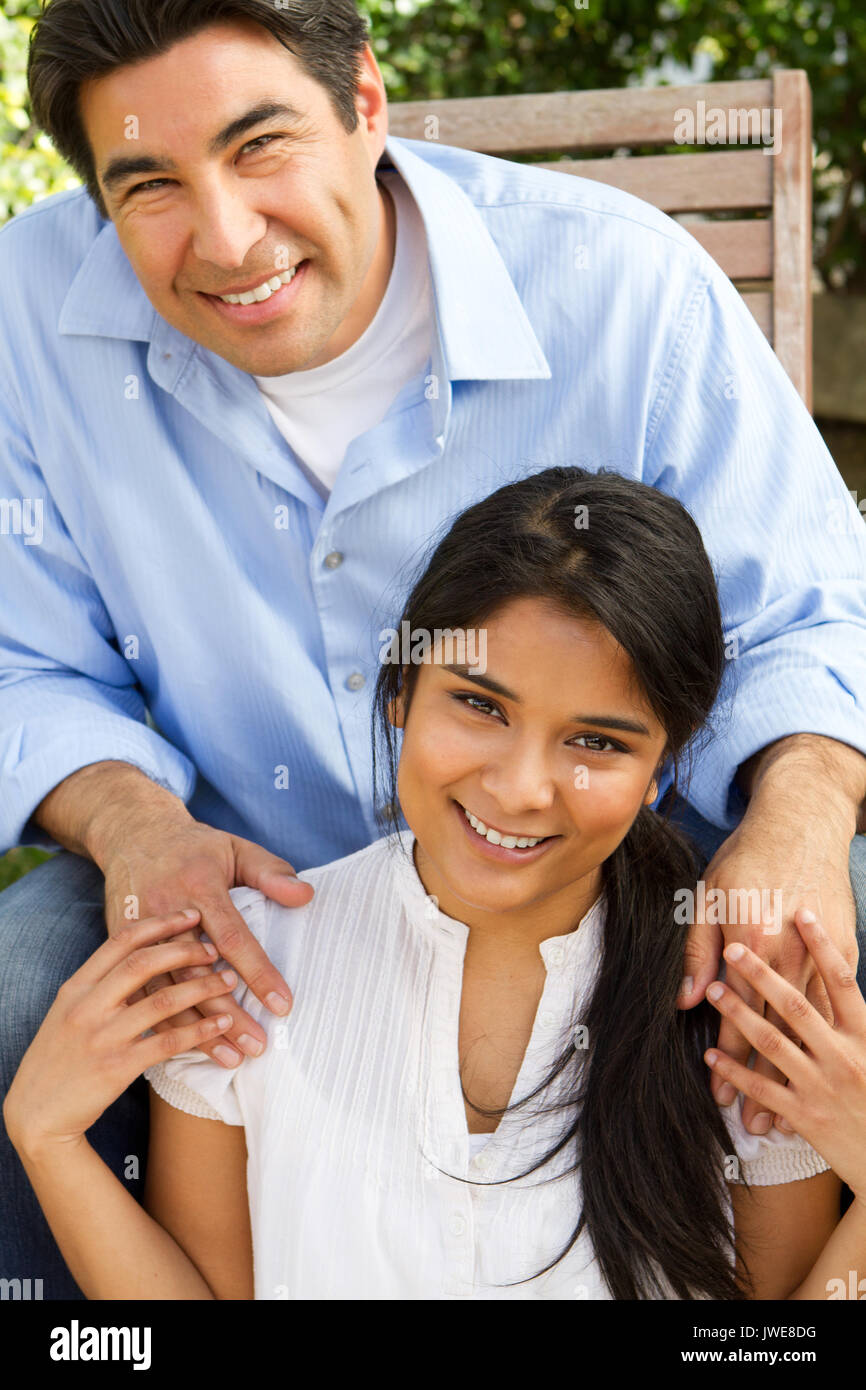 Hispanic Vater und Tochter. Stockfoto