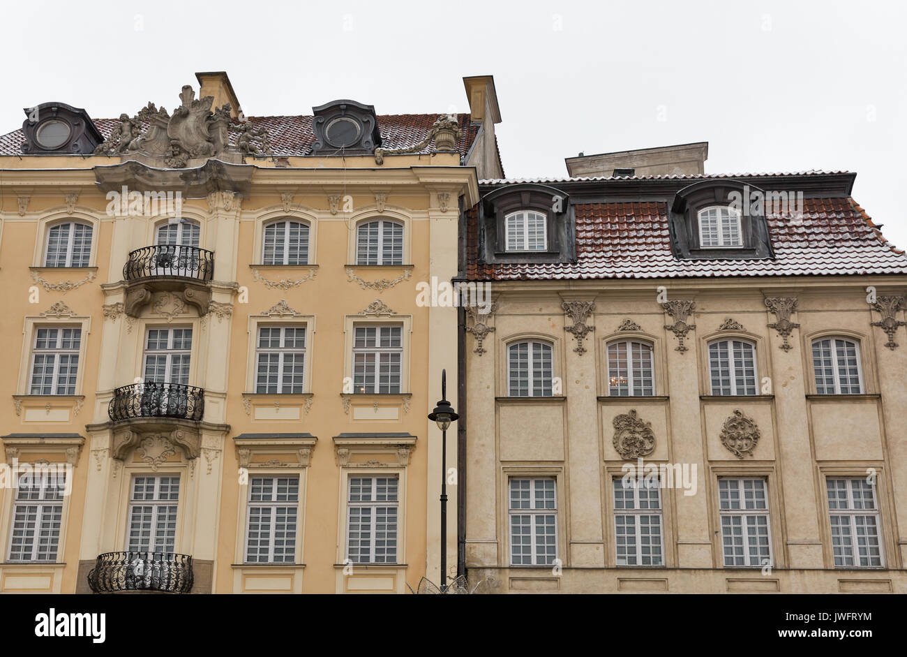 Verband der polnischen Schriftsteller Fassade in der Altstadt. Der Hauptplatine. Warschau, Polen. Stockfoto