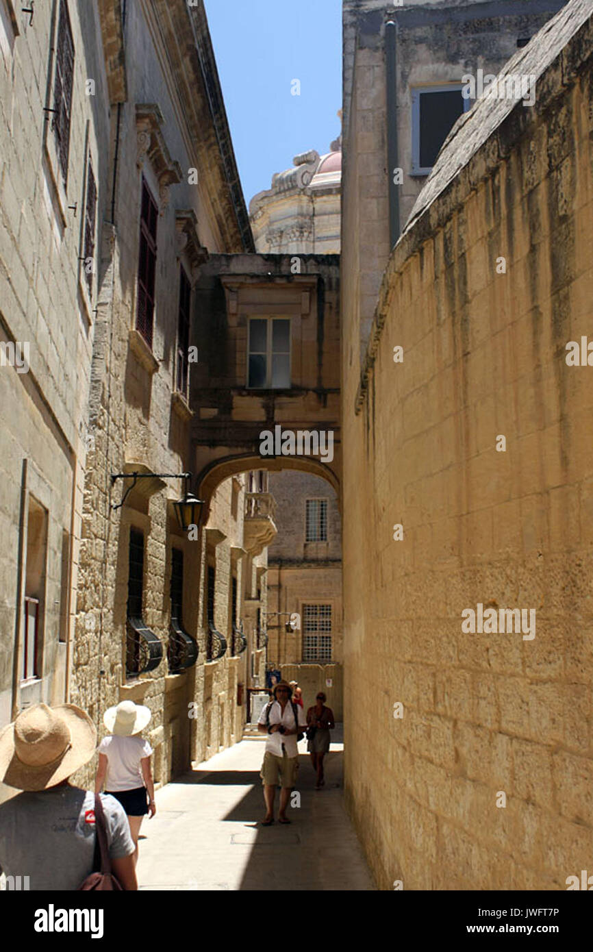 Mdina, Malta - die stille Stadt; befestigte & ummauerten; früher die Hauptstadt; Mdina stammt aus dem 8. Jahrhundert v. Chr. - ja, bevor Christus! Stockfoto