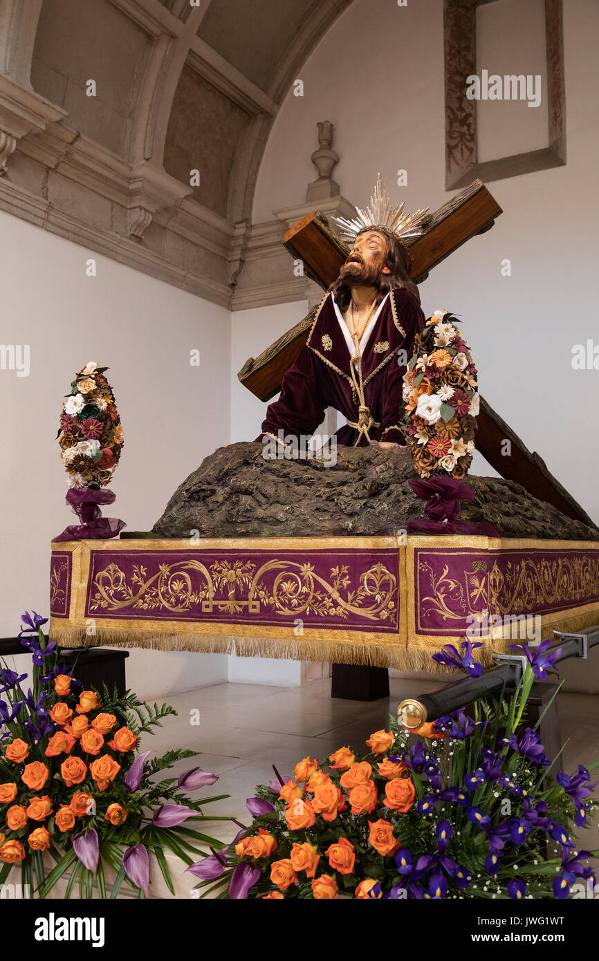 Religiöse Symbolik in der Kathedrale von Aveiro (Kirche St. Dominikus) ist eine römisch-katholische Kathedrale in Aveiro, Portugal. Im Jahre 1423 gegründet. Stockfoto