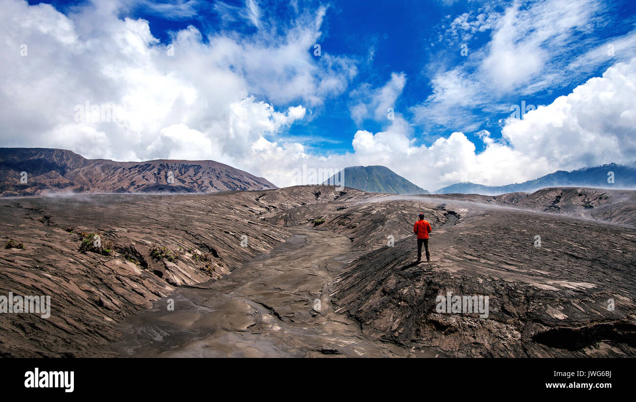 Mount Bromo Vulkan (Gunung Bromo) im Bromo Tengger Semeru National Park, Ost-Java, Indonesien. Stockfoto