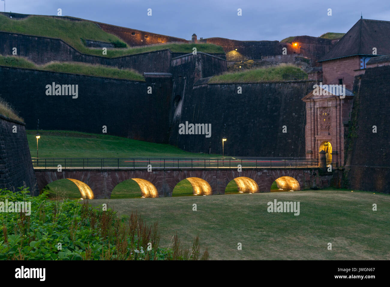 Die so genannte brisach Tor in Belfort, Frankreich Stockfoto
