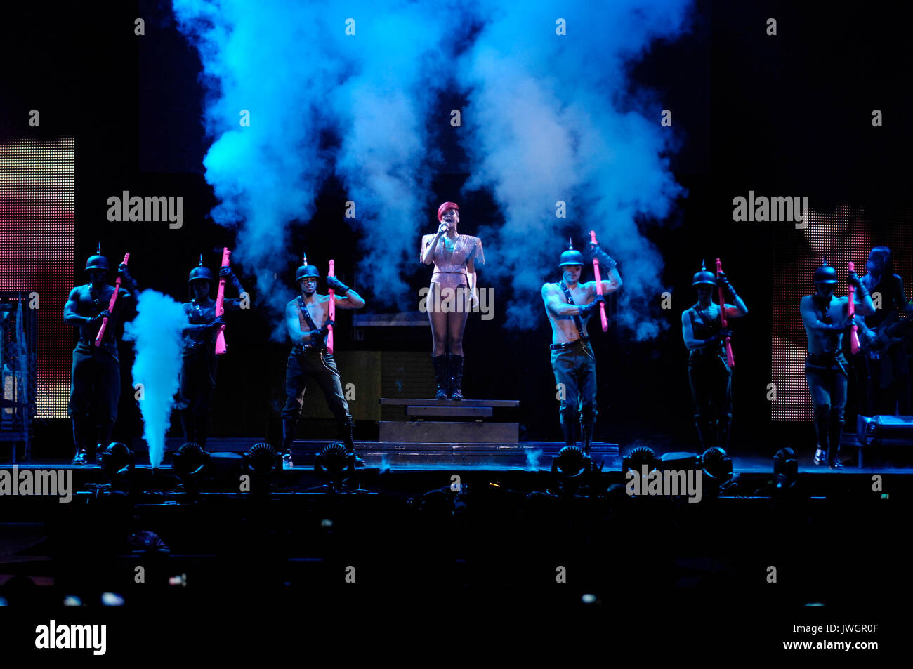 Sängerin Rihanna führt 'Letzte Mädchen Erde Tour" Heften Mitte Juli 21,2010 Los Angeles. Stockfoto