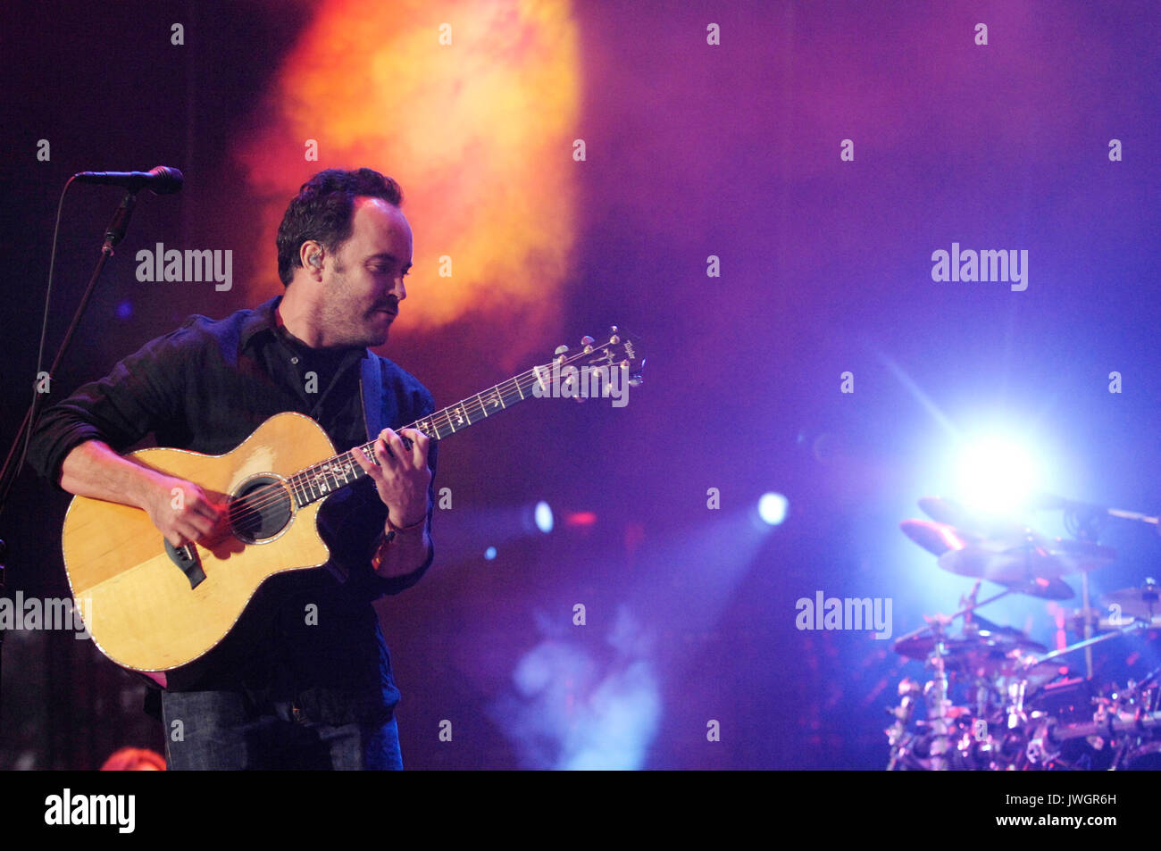 Dave Matthews Band führt 2009 Außerhalb landet Festival Golden Gate Park San Francisco August 29,2009. Stockfoto