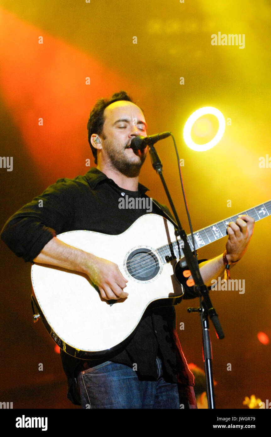 Dave Matthews Band führt 2009 Außerhalb landet Festival Golden Gate Park San Francisco August 29,2009. Stockfoto