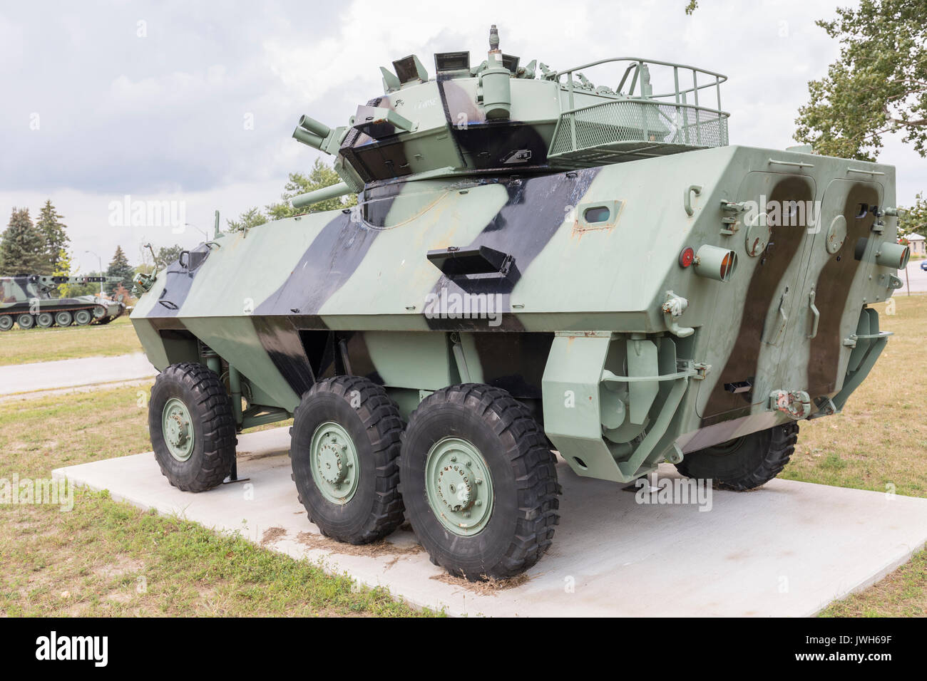 Militärische gepanzerte Fahrzeuge Stockfoto