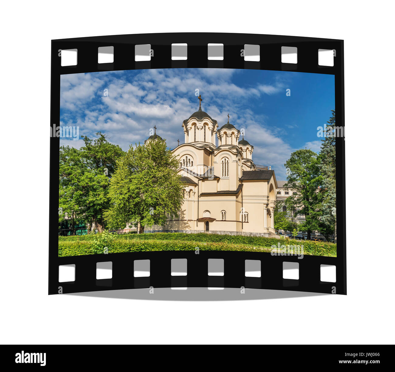 Sts. Cyrill und Methodius Kirche ist die einzige Serbisch-orthodoxe Kirche in Ljubljana, Slowenien, Europa Stockfoto